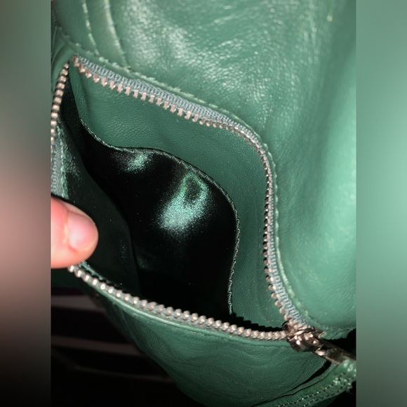 Twiggy London Green Leather Jacket L - Picture 3 of 8